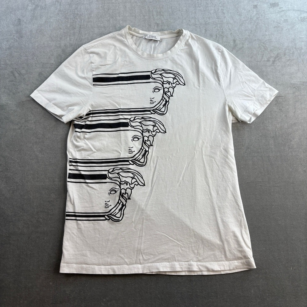 Versace Collection Medusa Graphic T Shirt White Men's Medium